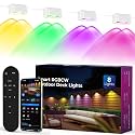 Outdoor Deck Lights, 8 Lights Smart Fence Lights Compatible with Alexa &amp; Google Home, IP65 LED Patio Deck Lighting with Remote, Fence Lighting Music Sync for Patio Yard Garden(52.4ft)