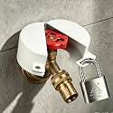 Outdoor Faucet Lock, Suitable for Garden faucets, Hose connectors and Water Pipes, preventing Outdoor Water Theft and Unauthorized use (White)