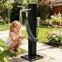 Outdoor Faucet, Yard Hydrant, Outdoor Water Faucet with Sprinkler Head, Freeze Proof Vertical Water Hydrant, Garden Water Column for Exterior Patio Backyard and Lawn (23.6in)