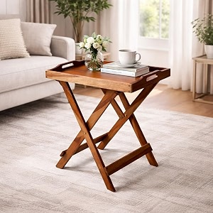 outdoorindoorfolding side patio garden amp camping - adirondack table made of pien wood - coffee amp dining end tables-naturalwhite