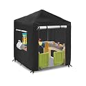 Outdoor Kids Playhouse Cover,600D Heavy Duty Waterproof Play House Covers,56" W x 56" D x 60" H,Suitable for All Around Playtime Patio with Canopy Playset -Black