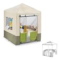 Outdoor Kids Playhouse Cover,600D Heavy Duty Waterproof Play House Covers,56" W x 56" D x 60" H,Suitable for All Around Playtime Patio with Canopy Playset -Beige