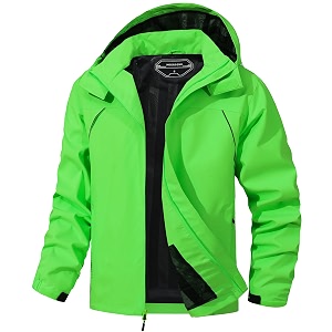 Outdoor Mens Waterproof Raincoat Windbreaker Lightweight Rain