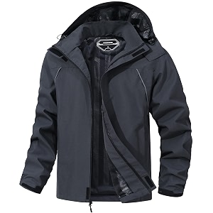 Outdoor Mens Waterproof Raincoat Windbreaker Lightweight Rain