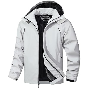 Outdoor Mens Waterproof Raincoat Windbreaker Lightweight Rain