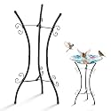 Outdoor Metal Bird Bath Stand, Sturdy Birdbath Bowl Stand, 32 Inch, Fade and Weather Resistant, Outdoor Decoration for Glass BirdBaths, Garden Yards Lawn(Essential)