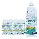 Outdoor Odor Eliminator | Outside Dog Urine Enzyme Cleaner – Powerful Pet, Cat, Animal Scent Deodorizer | Professional Strength for Yard, Turf, Kennels, Patios, Decks (10-2oz Shots with Halo Sprayer)