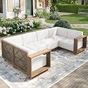 MIXPATIO Patio Sectional Furniture Set with 10" Extra Thick Cushions