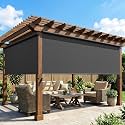 6' W x 6' H Integrated Outdoor Roller Shade for Sun &amp; Privacy Protection