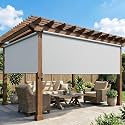10' W x 8' H Integrated Outdoor Roller Shade for Sun &amp; Privacy Protection