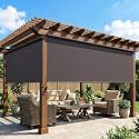 10' W x 8' H Integrated Outdoor Roller Shade for Sun &amp; Privacy Protection