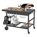 Outdoor Pizza Oven Table with Topping Station