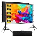 Outdoor Projector Screen with Stand, 120 inch Indoor Movie Screen