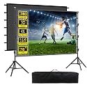Outdoor Projector Screen with Stand, 150 inch Indoor Movie Screen