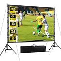 Outdoor Projector Screen with Stand, 180 inch Indoor Movie Screen 16:9 4K Rear Front Portable Projection Screen, Quick Setup Foldable Travel Home Theater Screen with Carry Bag for Backyard Camping
