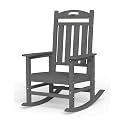 Outdoor Rocking Chair,HDPE Patio Rocking Chair,All Weather,Dark Grey