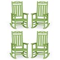 Outdoor Rocking Chairs Set of 4,Oversized Rocking Chair,All Weather