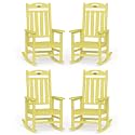 Outdoor Rocking Chairs Set of 4,Oversized Rocking Chair,All Weather