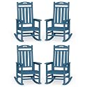Outdoor Rocking Chairs Set of 4,Oversized Rocking Chair,All Weather