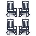 Outdoor Rocking Chairs Set of 4,Oversized Rocking Chair,All Weather