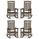 Outdoor Rocking Chairs Set of 4,Oversized Rocking Chair,All Weather