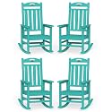 Outdoor Rocking Chairs Set of 4,Oversized Rocking Chair,All Weather