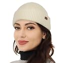 OUTDOOR SHAPING Merino Wool Short Fisherman Beanies for Men Women, Knit Cuff Trawler Beanie Cap, Winter Warm Daily Hat