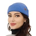 OUTDOOR SHAPING Merino Wool Short Fisherman Beanies for Men Women, Knit Cuff Trawler Beanie Cap, Winter Warm Daily Hat