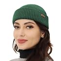 OUTDOOR SHAPING Merino Wool Short Fisherman Beanies for Men Women, Knit Cuff Trawler Beanie Cap, Winter Warm Daily Hat