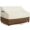 Outdoor Sofa Cover, Waterproof Patio Furniture Cover 78.7W x 38.2D x 35H inches Heavy Duty 600D Oxford Fabric White and Coffea