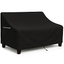 Outdoor Sofa Cover, Waterproof Patio Furniture Cover 76W x 32.7D x 33H inches Heavy Duty 600D Oxford Fabric Black