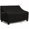 Outdoor Sofa Cover, Waterproof Patio Furniture Cover 58.3W x 32.7D x 31H inches Heavy Duty 600D Oxford Fabric Black
