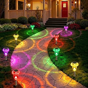outdoor solar lights pack of 16 outdoor mushroom lights waterproof solar powered led lighting for garden yard landscape pathway pathway lawn walkway