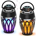 Outdoor Speakers with Colorful Lights, Mens Gifts for Birthday, Portable Bluetooth Speaker, HD Stereo Sound, Torch Atmosphere Speaker Waterproof for Patio/Pool/Camping Cool Gadgets 2 Pack