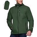 Outdoor Ventures Men's Packable Rain Jacket Waterproof Lightweight Raincoat