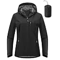 Outdoor Ventures Packable Rain Jacket Women Waterproof Raincoat with Hood