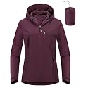 Outdoor Ventures Packable Rain Jacket Women Waterproof Raincoat with Hood