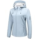Outdoor Ventures Women's Softshell Jacket Fleece Lined Waterproof Rain Coat