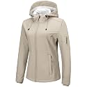 Outdoor Ventures Women's Softshell Jacket Fleece Lined Waterproof Rain Coat