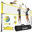 Outdoor Volleyball Net for Backyard, 32FT Anti-Sag Net with Steel Poles