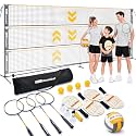 Haokelball 22FT Badminton Volleyball Pickleball Net, Adjustable Height