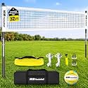 Outdoor Volleyball Net for Backyard, 32FT Anti-Sag Net with Steel Poles
