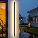 Outdoor Wall Light LED Long Wall Sconce 49.22in Ip65 Waterproof Black Modern Outdoor Lights 3000k 40W Metal Exterior Light Fixture for Porch Light Patio Door Yard Garden Villa Living Room