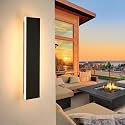 Outdoor Wall Light LED Long Wall Sconce 23.63in Ip65 Waterproof Black Modern Outdoor Lights 3000k 20W Metal Exterior Light Fixture For Porch Light Patio Front Door Yard Garden Villa Living Room
