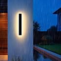 Outdoor Wall Light LED Long Wall Sconce 11.82in Ip65 Waterproof Black Modern Outdoor Lights 3000k 9W Metal Exterior Light Fixture for Porch Light Patio Front Door Yard Garden Villa Living Room