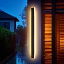 Outdoor Wall Light LED Long Wall Sconce 45.28in Ip65 Waterproof Black Modern Outdoor Lights 3000k 37W Metal Exterior Light Fixture for Porch Light Patio Door Yard Garden Villa Living Room