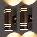 Outdoor Wall Lights 2 Pack, Dusk to Dawn Sensor, E26 Bulbs Included