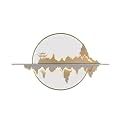 Outdoor Wall Lights Villa Courtyard Background Wall Waterproof Wall Lamp Garden Landscape Decorative Lamp Outdoor Yard Landscape Wall Lamp Outdoor Lights for House(B,Medium)