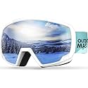 OutdoorMaster Kids Ski Goggles, Snowboard Goggles - Snow Goggles for Kids,Youth with Anti-Fog 100% UV Protection Spherical Lens Helmet Compatible for Boys Girls - Green Vally