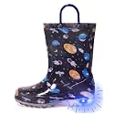 Outee Toddler Kids Adorable Lightwight Waterproof Rain Boots Light Up by Steps